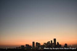 City skyline at sunset in Houston, Texas, United States 4NJN94