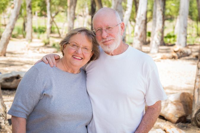 Happy Mature Couple Portrait Outdoors