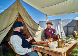 Costumed characters at the re-enactment, Gettysburg, Pennsylvania