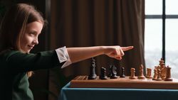 Chess player teenager girl
