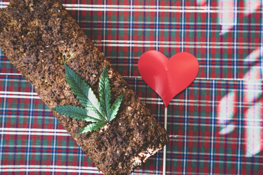 A loaf of grainy bread infused with cannabis