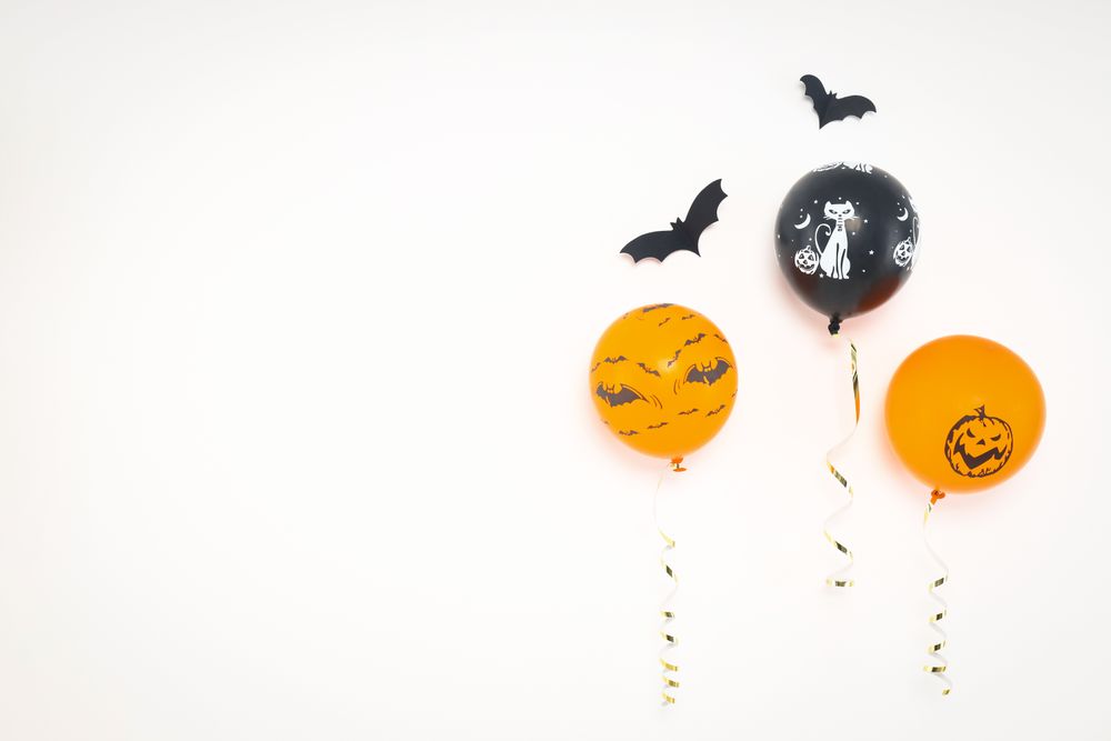 Concept of Halloween, Halloween balloon, space for text