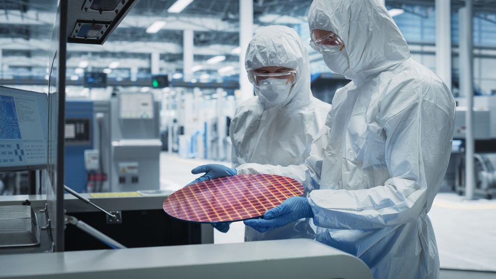 Scientists working in the lab