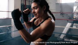 Female Boxer Punching Inside A Boxing Ring - Free Photo (4mW6Bd) - Noun ...