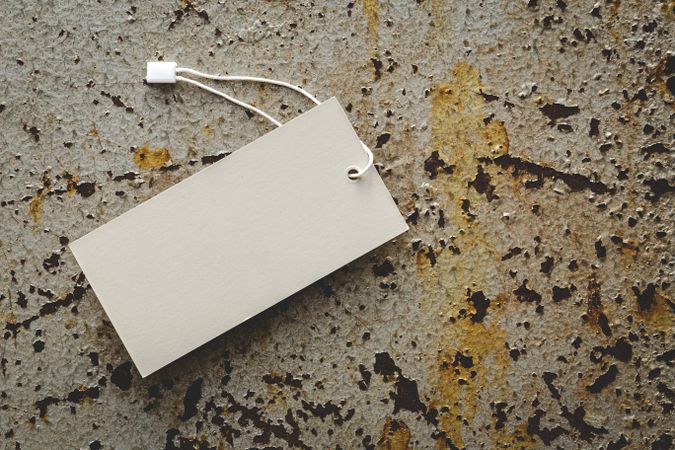 Cardboard labels for price or advertising