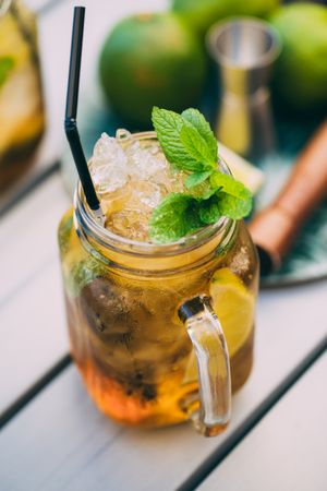 Mojito in mason jar