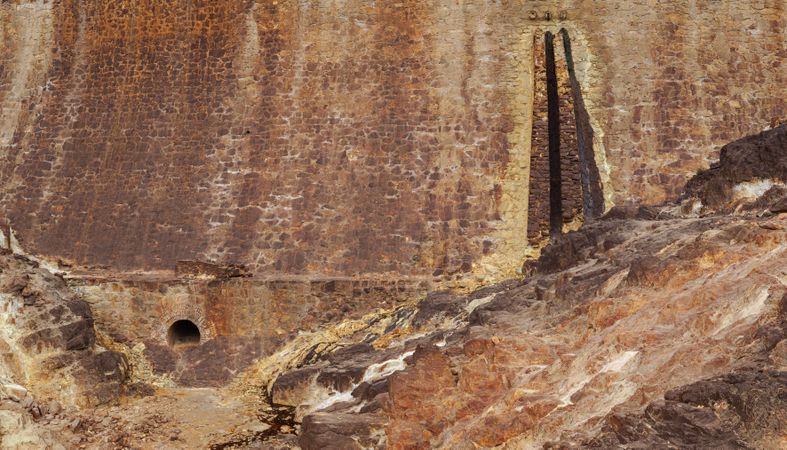 Dry water dam in Mines of Riotinto, Huelva