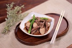 Beef Soy Sauce Stew, Korean Healthy Food. Fresh Ingredients.