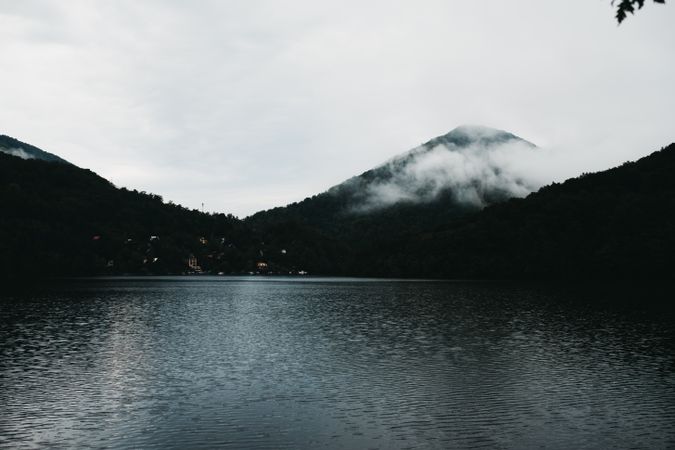 Amazing lake near mountains