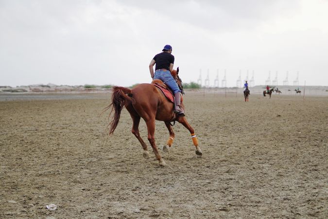 Man riding a horse