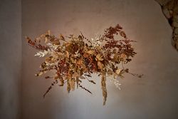 Bunch of dried flowers in air