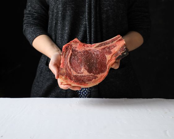 Big piece of fresh meat on bone