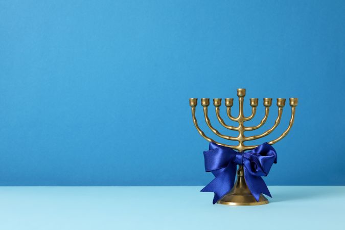 Concept of Jewish holiday, Hanukkah, space for text