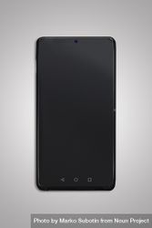 Plain smartphone on grey background 0L2EE4