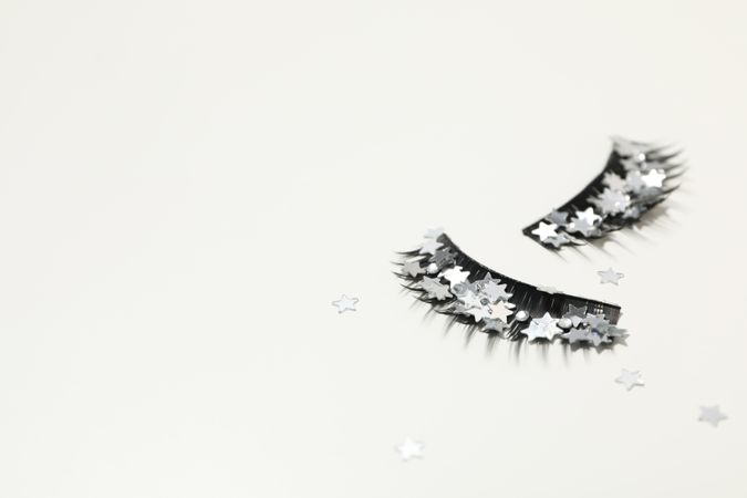 concept of cosmetology tools and beauty treatment, false eyelashes