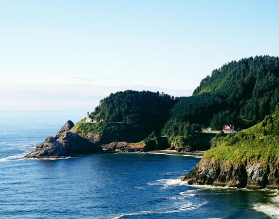 Haceta Head Lighthouse on the coast, Yachats, Oregon