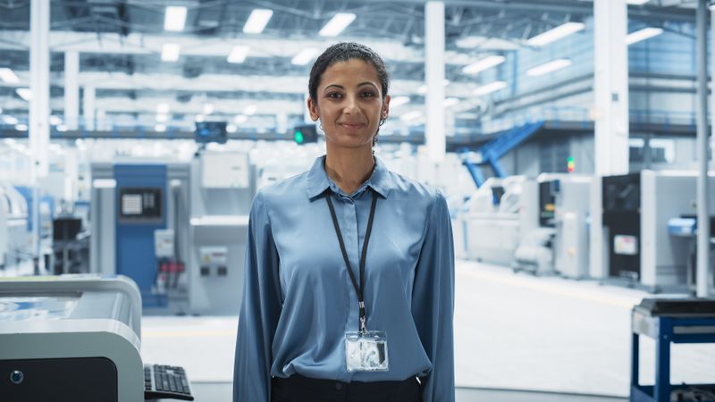 Portrait of female scientist in lab