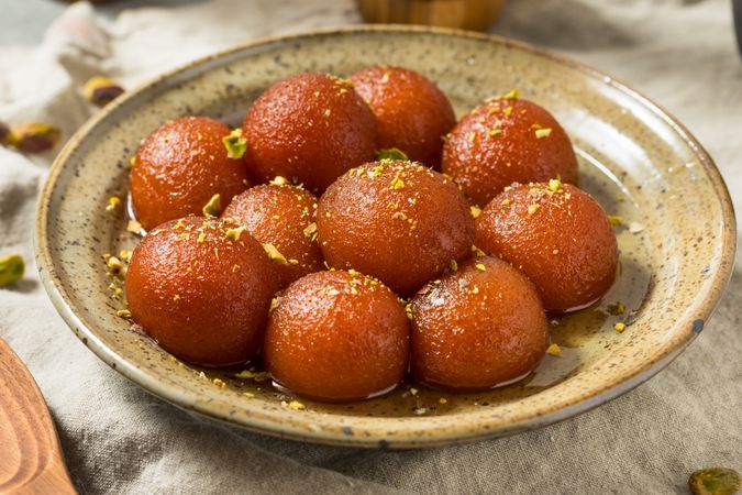 Homemade Indian Gulab Jamun Dessert