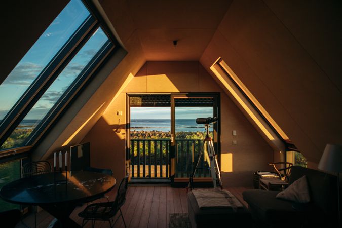 Room on top floor of house with wonderful view