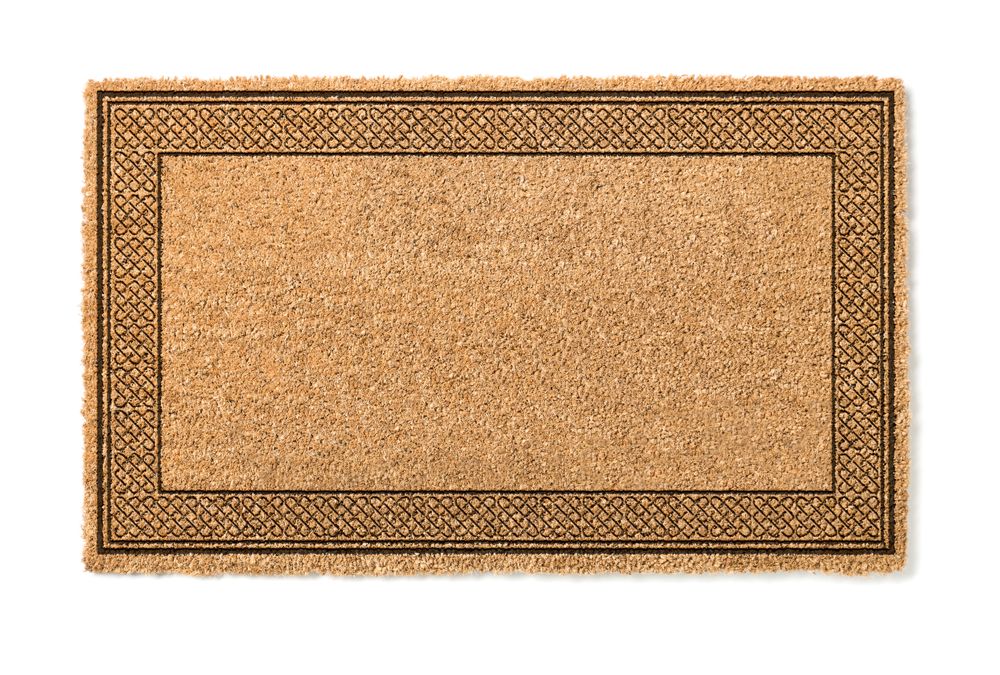 Blank Welcome Mat Isolated on Background