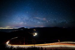 Milky way galaxy with stars and space dust in the universe at Doi inthanon Chiang mai, Thailand
