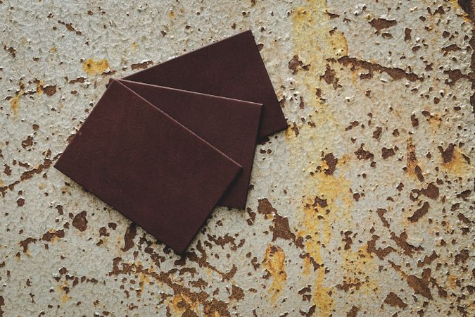 Natural leather labels for price or advertising