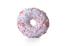 Tasty one donut isolated on blank background