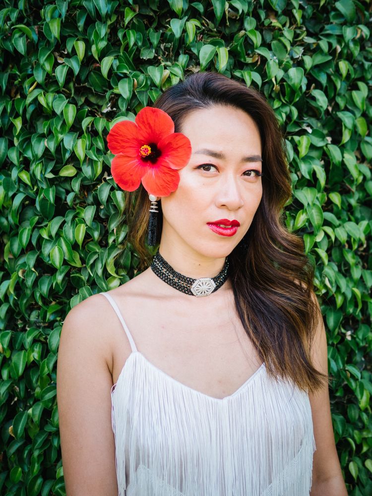 Portrait of a young elegant Asian woman