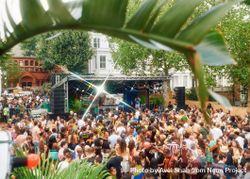 London, England, United Kingdom - August 28, 2022: Crowd in front of stage at carnival 48zBX0