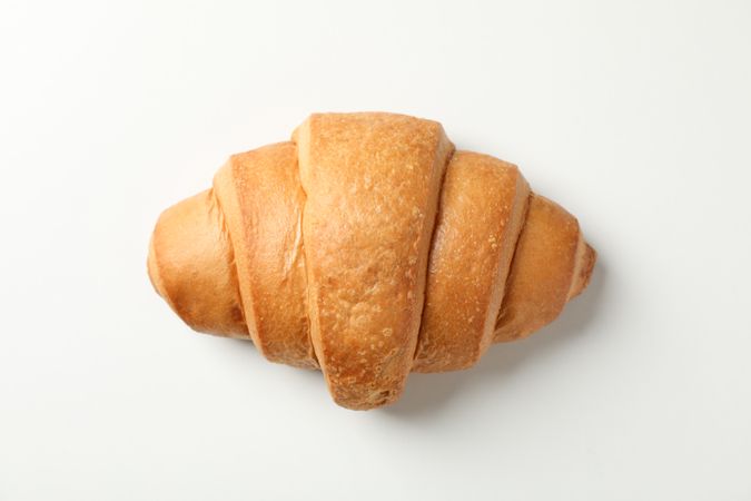 Freshly baked croissant, top view
