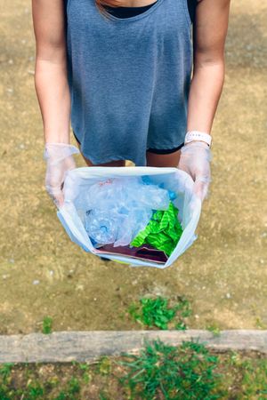 Female showing garbage