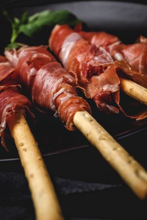 Gressinis with spanish serrano ham