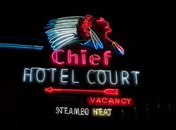 Sign for Chief Hotel Court, Las Vegas, Nevada k4Mel4