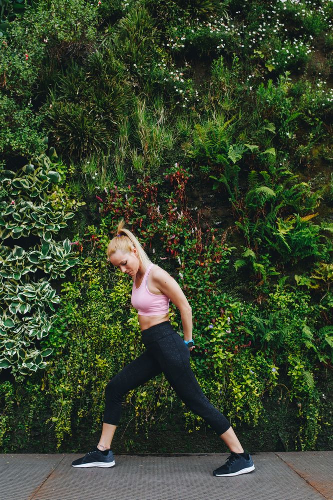 Woman doing some elongation exercises