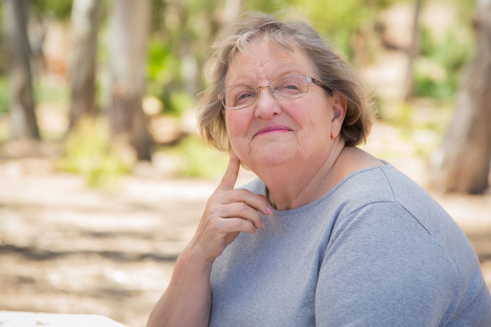 Happy Content older Woman Portrait