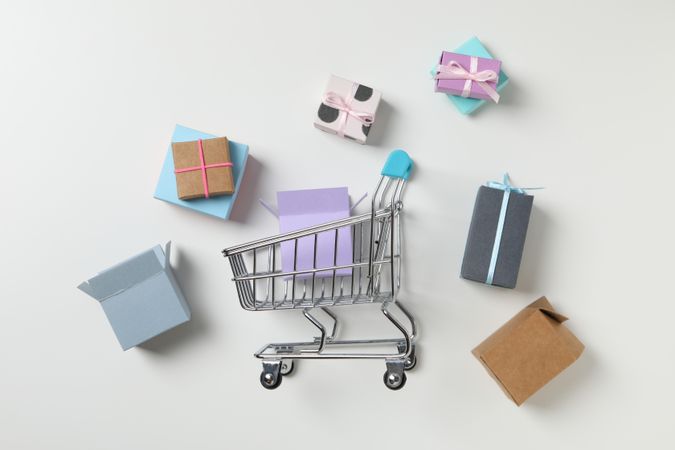 Concept of shopping, space for text
