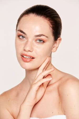 female demonstrating natural beauty