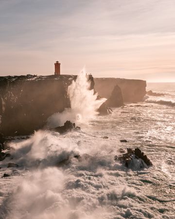 Landscape of lighthouse in Iceland