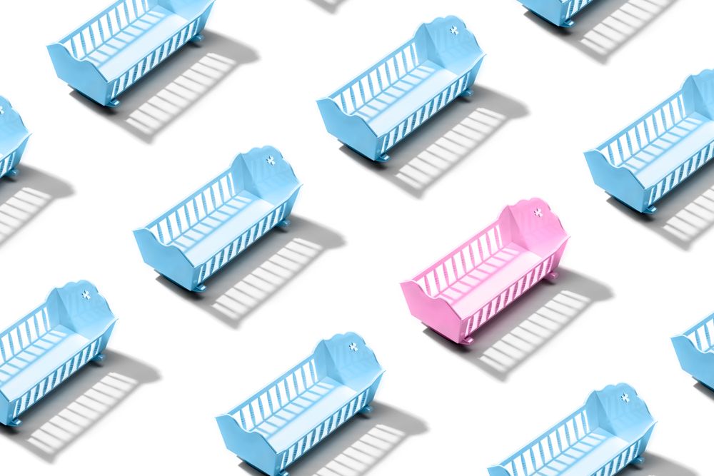 Blue Baby crib pattern