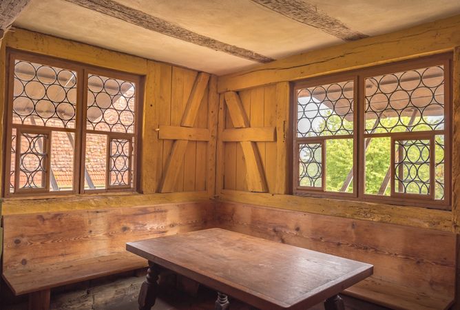 Rustic dining corner interior