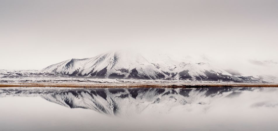 Wonderful lake and shore with mountain