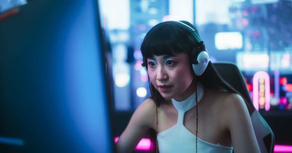 E-Sports Professional Playing an Online Tournament