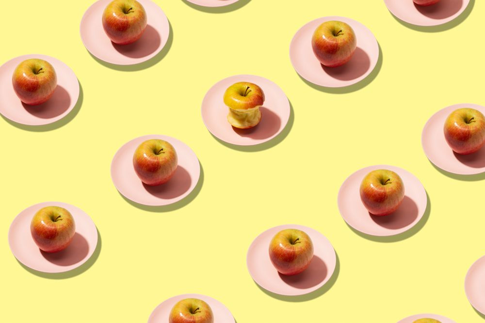 Colorful fresh apple