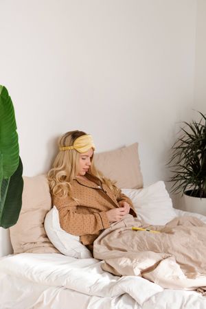 Checking phone while in bed