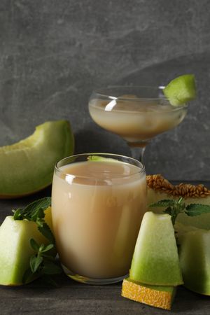 Juicy and tasty summer time fruit concept - melon