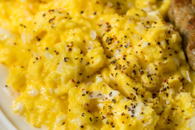 Homemade Organic Scrambled Eggs for Breakfast