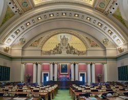 The House of Representatives chamber at the state capitol in St. Paul, Minnesota O48EZb