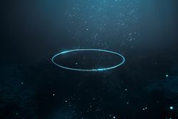 Bubbles and air ring in deep sea
