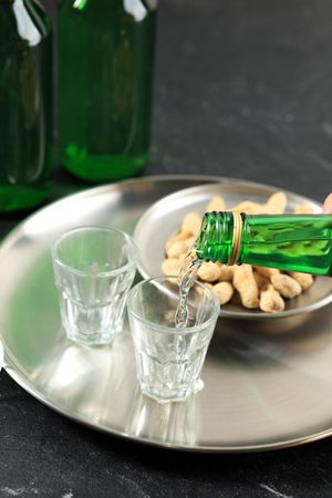 Pouring Mineral Water