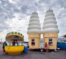 Vendor booths at the Syracuse Nationals, Geddes, New York